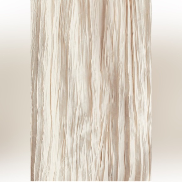 H&M Edition Crinkle Midi Dress in Ivory, Sz S Loose fit New with imperfections. - Picture 3 of 12